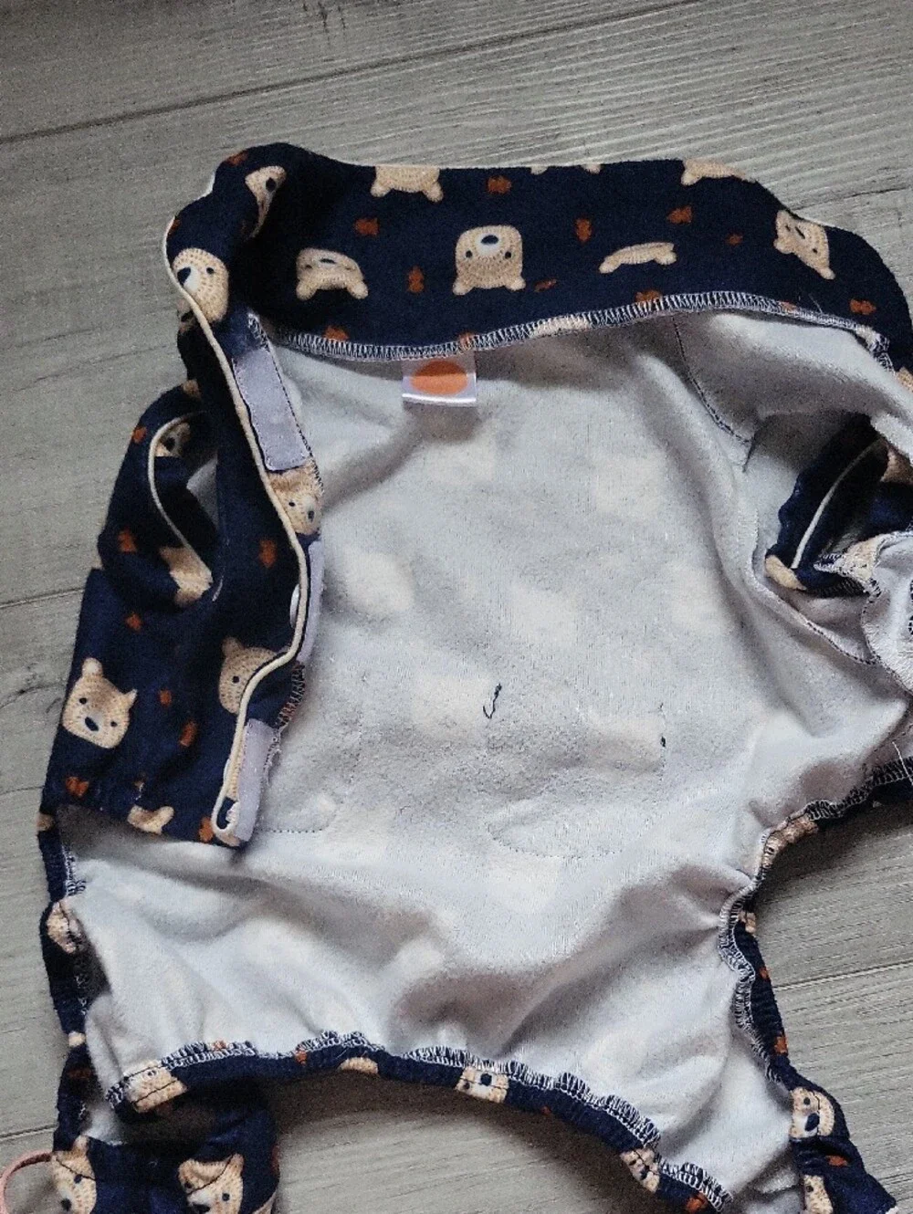 Dog Bear Print Navy Blue Pjs/Onsie